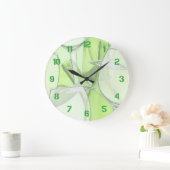 Green Wine Glasses Numbered Wall Clock Grote Klok (Huis)