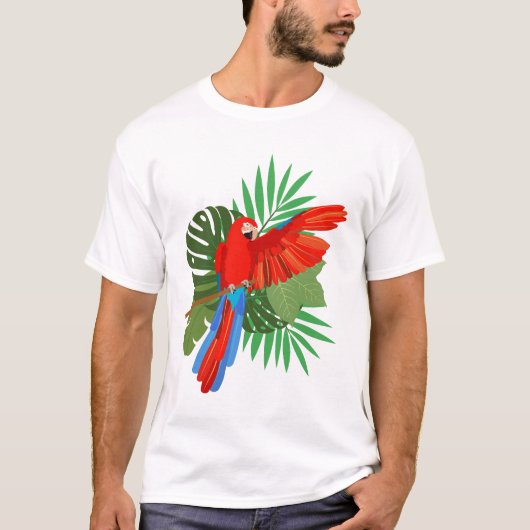 Green Winged Macaw T-shirt (Voorkant)