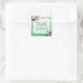 Green Winter Wedding Personalized Stickers (Tas)