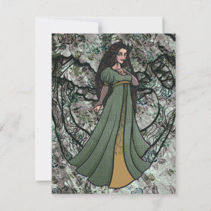 Green Witch Druid Natuur Goddess Bossen Bedankkaart
