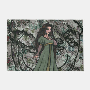 Green Witch Druid Natuur Goddess Bossen Deurmat