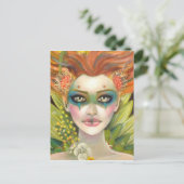 Green Woman Briefkaart (Staand voorkant)