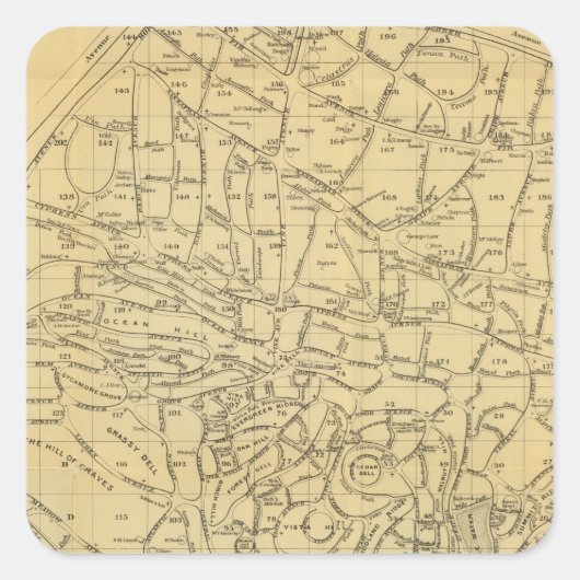 Green Wood begraafplaats Vierkante Sticker (Voorkant)