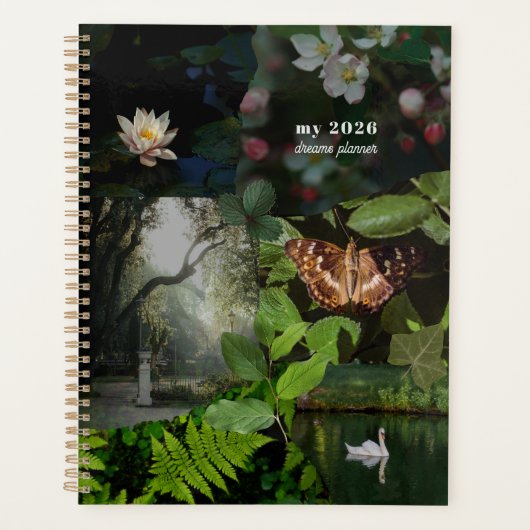 Green Woodland Dreams Collage Planner (Voorkant)