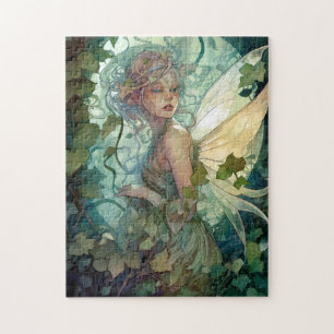 Green Woodland Fairy Fantasy Art Legpuzzel