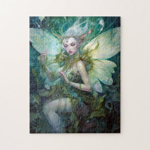 Green Woodland Fairy Fantasy Art Legpuzzel