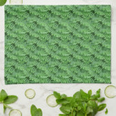 Green Woodland Ferns Natuur Pattern Theedoek (Gevouwen)