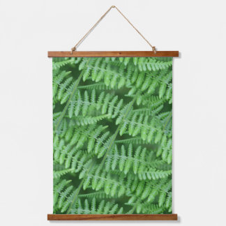 Green Woodland Ferns Pattern Natuur Hangend Wandkleed