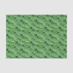 Green Woodland Ferns Pattern Natuur Tissuepapier