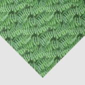 Green Woodland Ferns Pattern Natuur Tissuepapier (Detail)