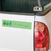Green Woodland Trees Thunder_Cove Bumpersticker (Op Truck)