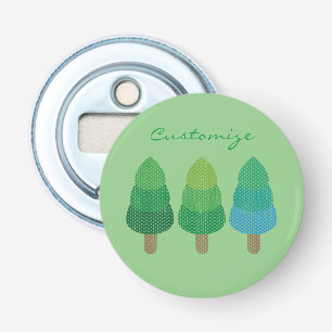 Green Woodland Trees Thunder_Cove Button Flesopener