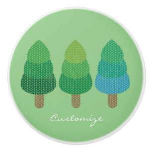 Green Woodland Trees Thunder_Cove Keramische Knop