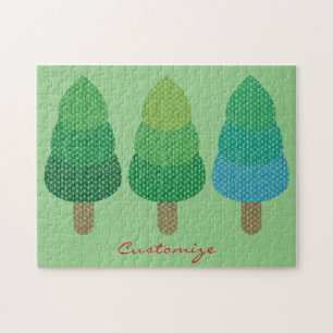 Green Woodland Trees Thunder_Cove Legpuzzel