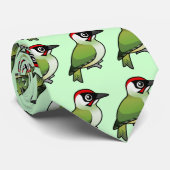 Green Woodpecker Stropdas (Opgerold)