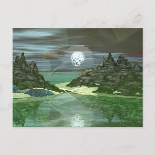 Green World Eagle Briefkaart (Voorkant)