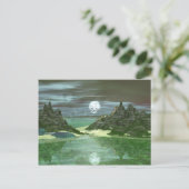 Green World Wolf Briefkaart (Staand voorkant)