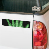 Green X-ray Skeleton Hand Bumpersticker (Op Truck)