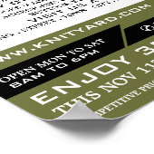 Green Yarn Store Logo, Knitting Store, Yarn Store Poster (Hoek)