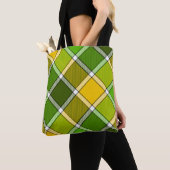 Green Yellow Argyle Canvas tas (Dichtbij)