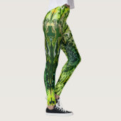  Green Yellow Fractal Art Leggings (Droite)