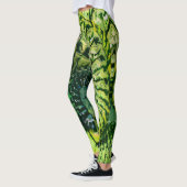  Green Yellow Fractal Art Leggings (Gauche)