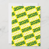 Green & Yellow Modern Graduation Photo Invitation (Dos)