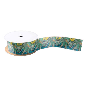 Green Yellow Octopus Waterverf Art Lint