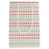 Green-Yellow-Red Pixel knit Pattern Medium Cadeauzakje (Achterkant)