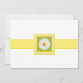 Green Yellow Shasta Daisy Invitation Anniversaire (Dos)