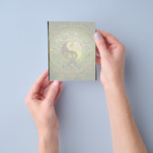 Green Yin Yang Mandala met de boom van het leven Flyer (Hand)