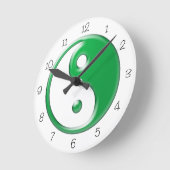 Green Yin Yang Ronde Klok (Hoek)