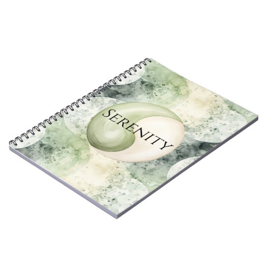 Green Yin Yang Serenity Notitieboek (Linkerzijde)