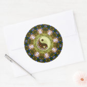 Green YinYang Mandala Sticker (Envelop)
