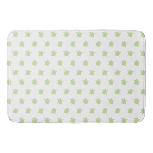 Green Zee Turtle Pattern Bath Mat (Voorkant)