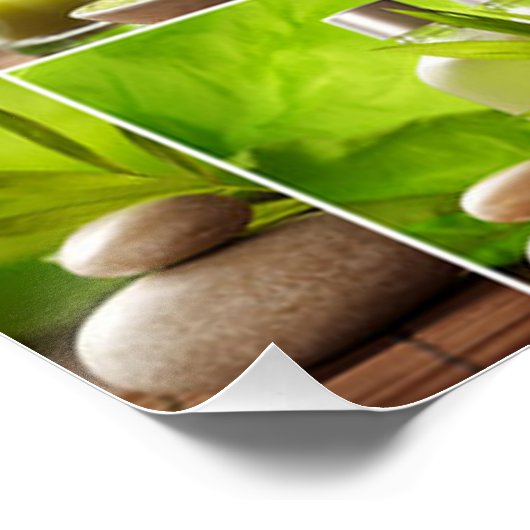 Green Zen & Buddha Serenity Collage Perfect Poster (Hoek)