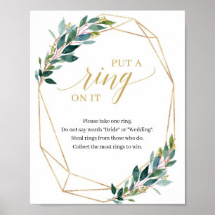 Green Zet een ring op het spelbord voor Vrijgezell Poster