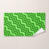 Green Zig Zag Chevron Design Motif (Serviette à main)
