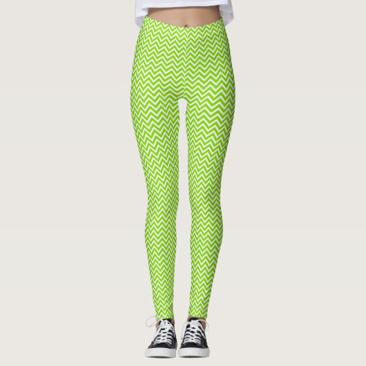 Green Zig-Zag Leggings (Voorkant)