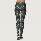 Green Zig Zag met Ribbon...C Diff Leggings (Achterkant)