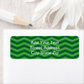Green Zig Zag Pattern Etiket (Insitu)