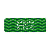 Green Zig Zag Pattern Etiket (Voorkant)