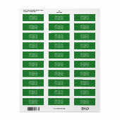 Green Zig Zag Pattern Etiket (Full Sheet)