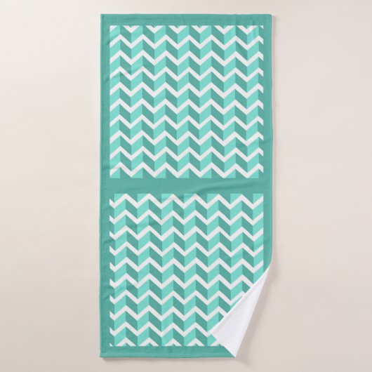 Green ZigZag Badhanddoek (Badhanddoek)