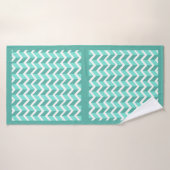Green ZigZag Badhanddoek (Badhanddoek)