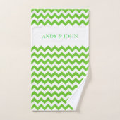 Green Zigzag Chevron (Serviette à main)