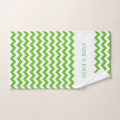Green Zigzag Chevron (Serviette à main)