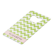 Green Zigzag, Green Chevron, Votre Nom (Dos Angle)