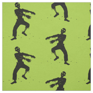 Green Zombie Pattern Stof