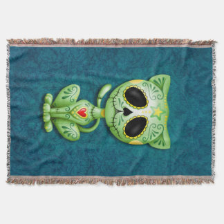 Green Zombie Sugar Kitten Deken